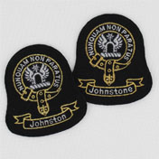 Clan Crest Badge, Embroidered, Clan Johnston/e